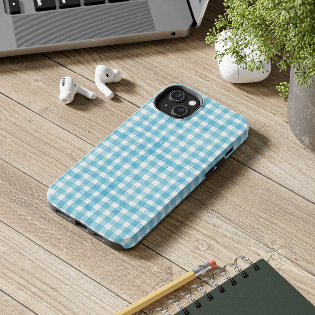 Watercolor Gingham - Light Blue