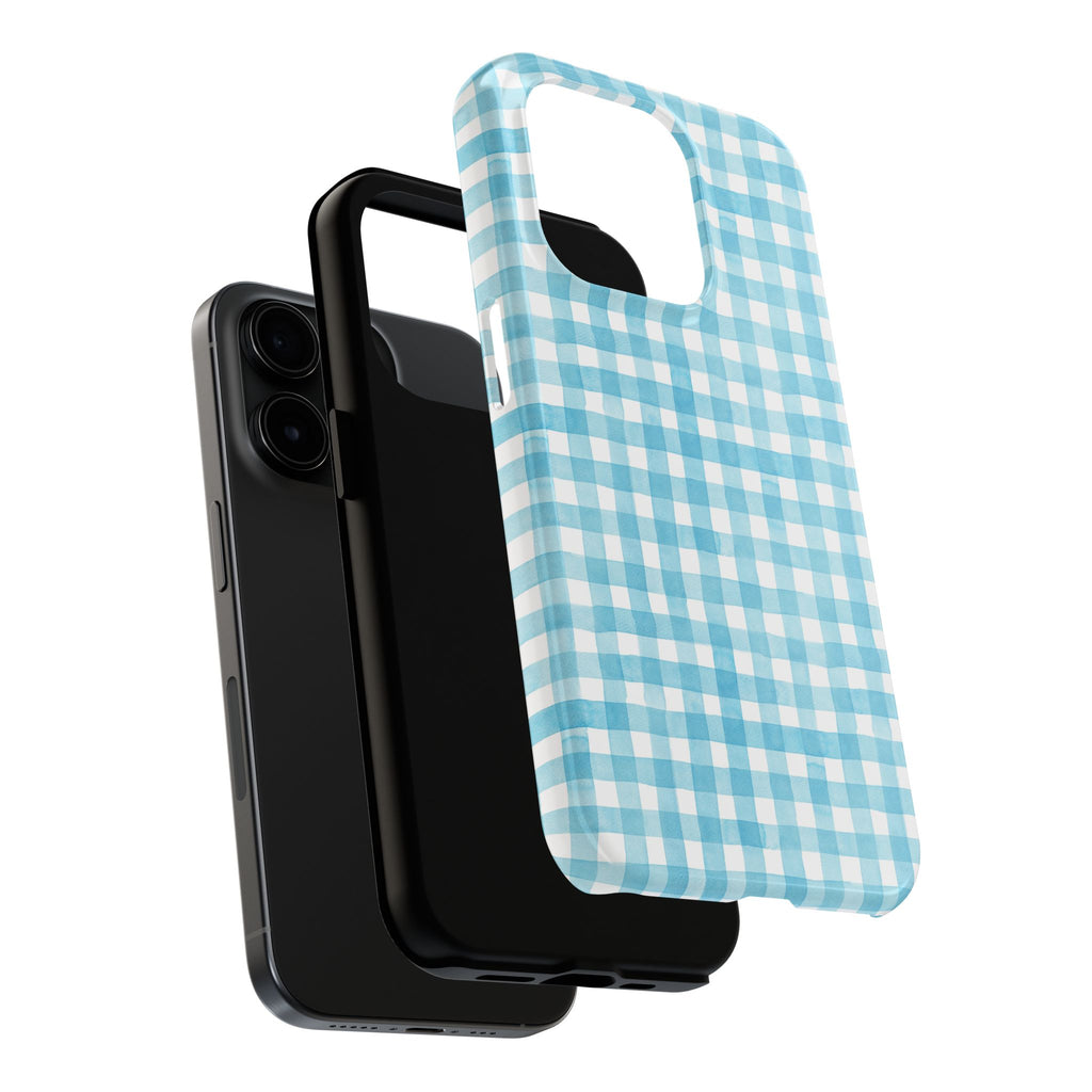 Watercolor Gingham - Light Blue
