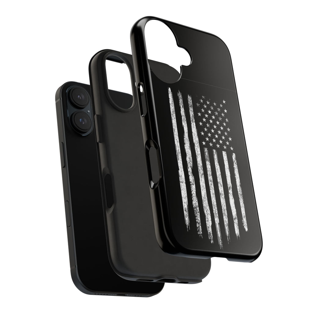 American - Black and White Flag