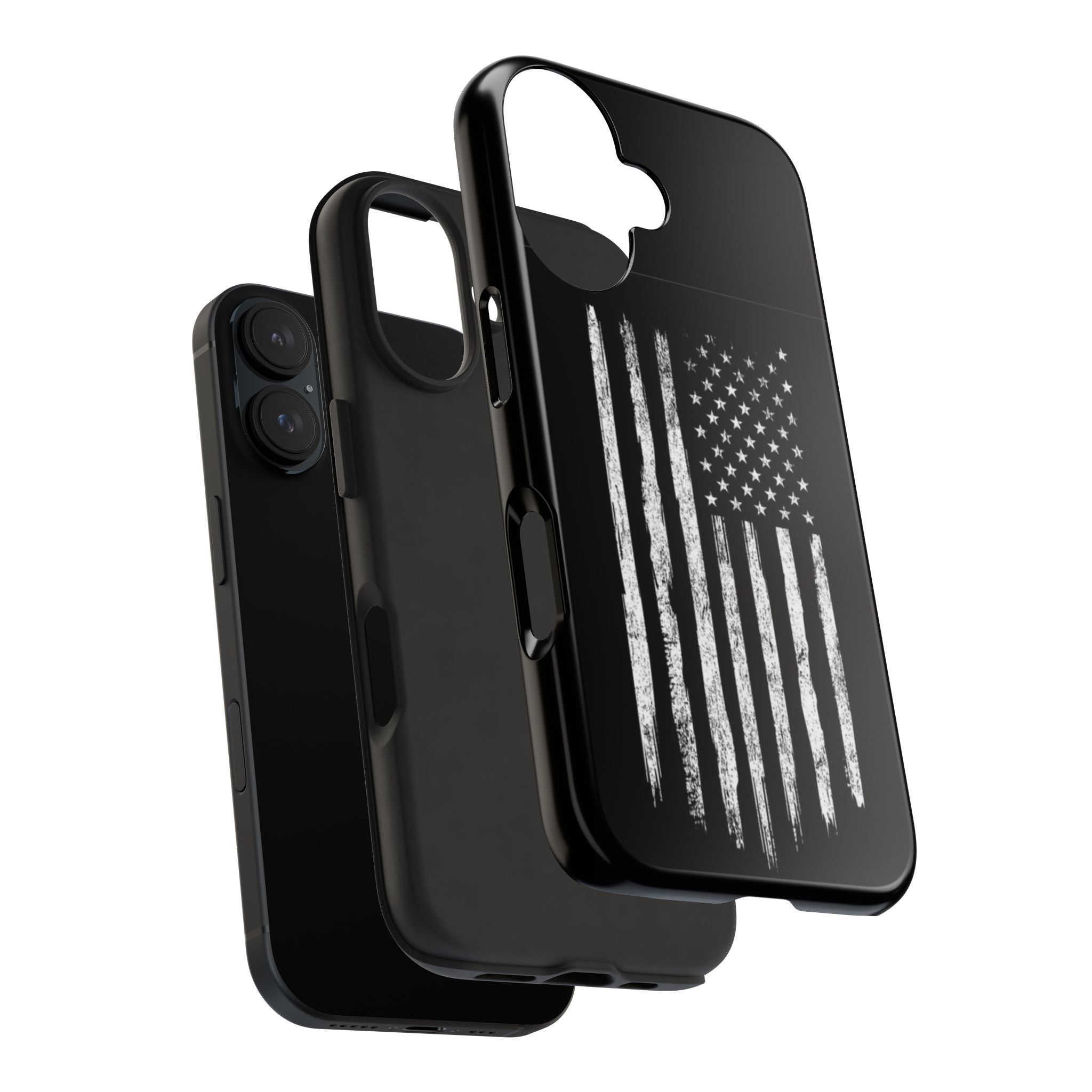 American - Black and White Flag