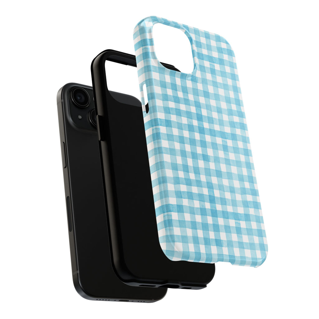 Watercolor Gingham - Light Blue