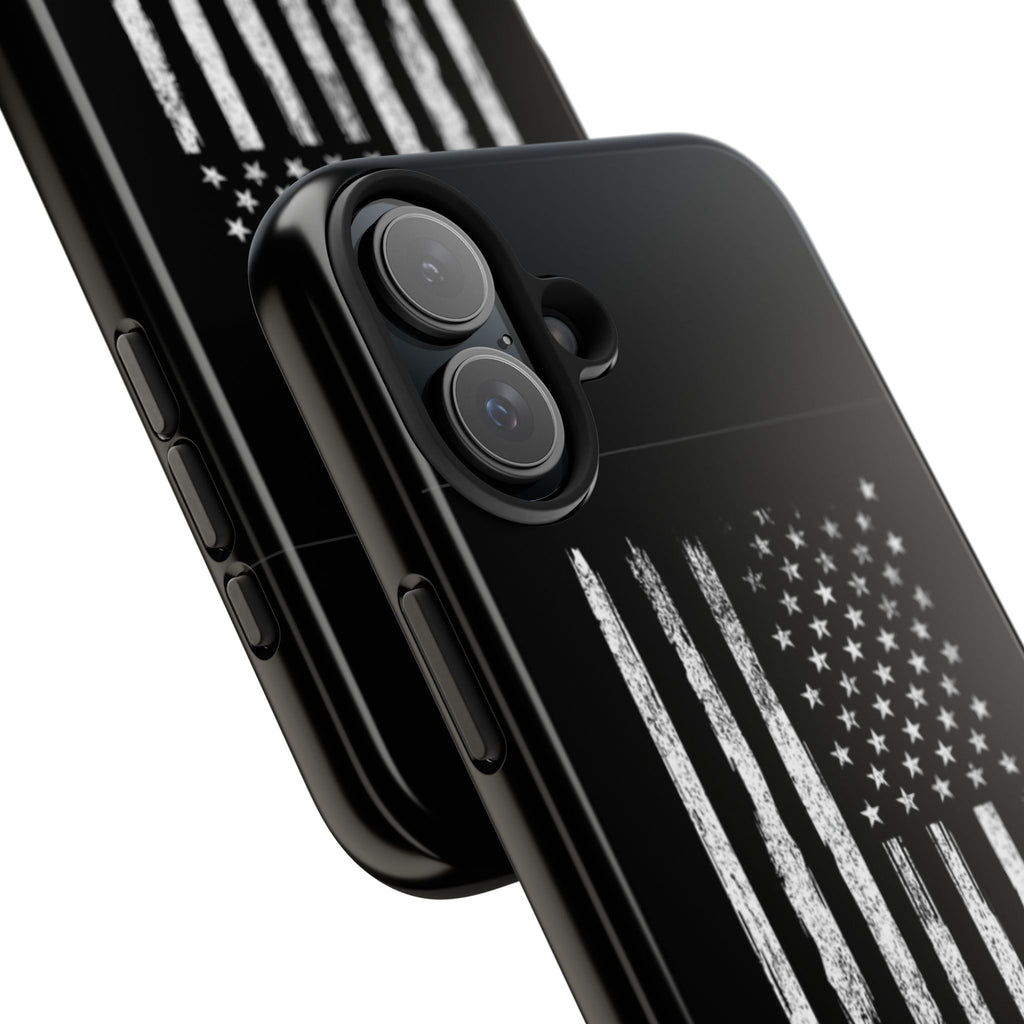 American - Black and White Flag