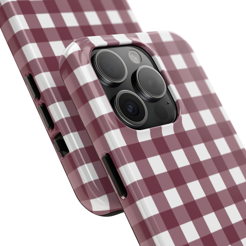Gingham - Maroon