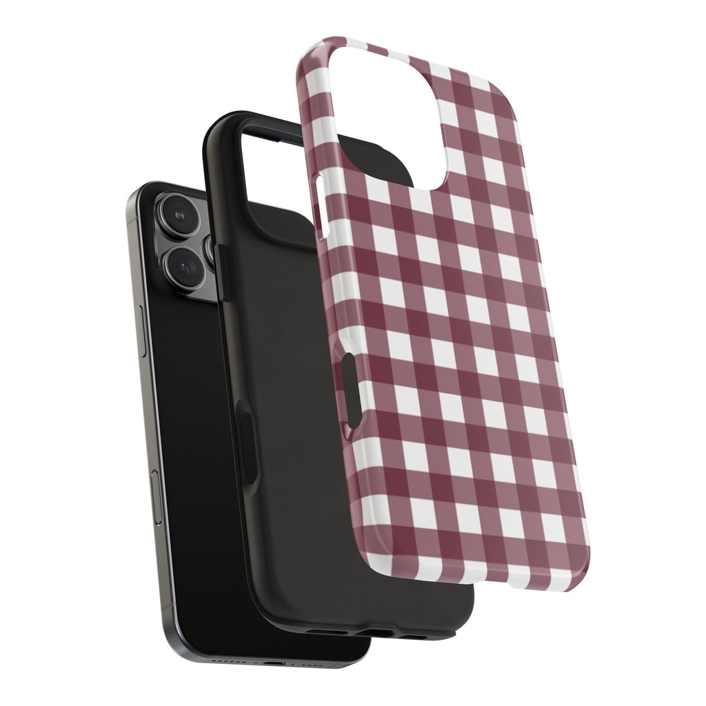 Gingham - Maroon