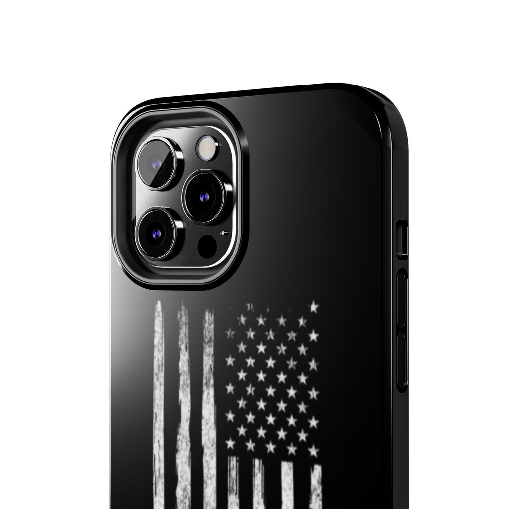 American - Black and White Flag