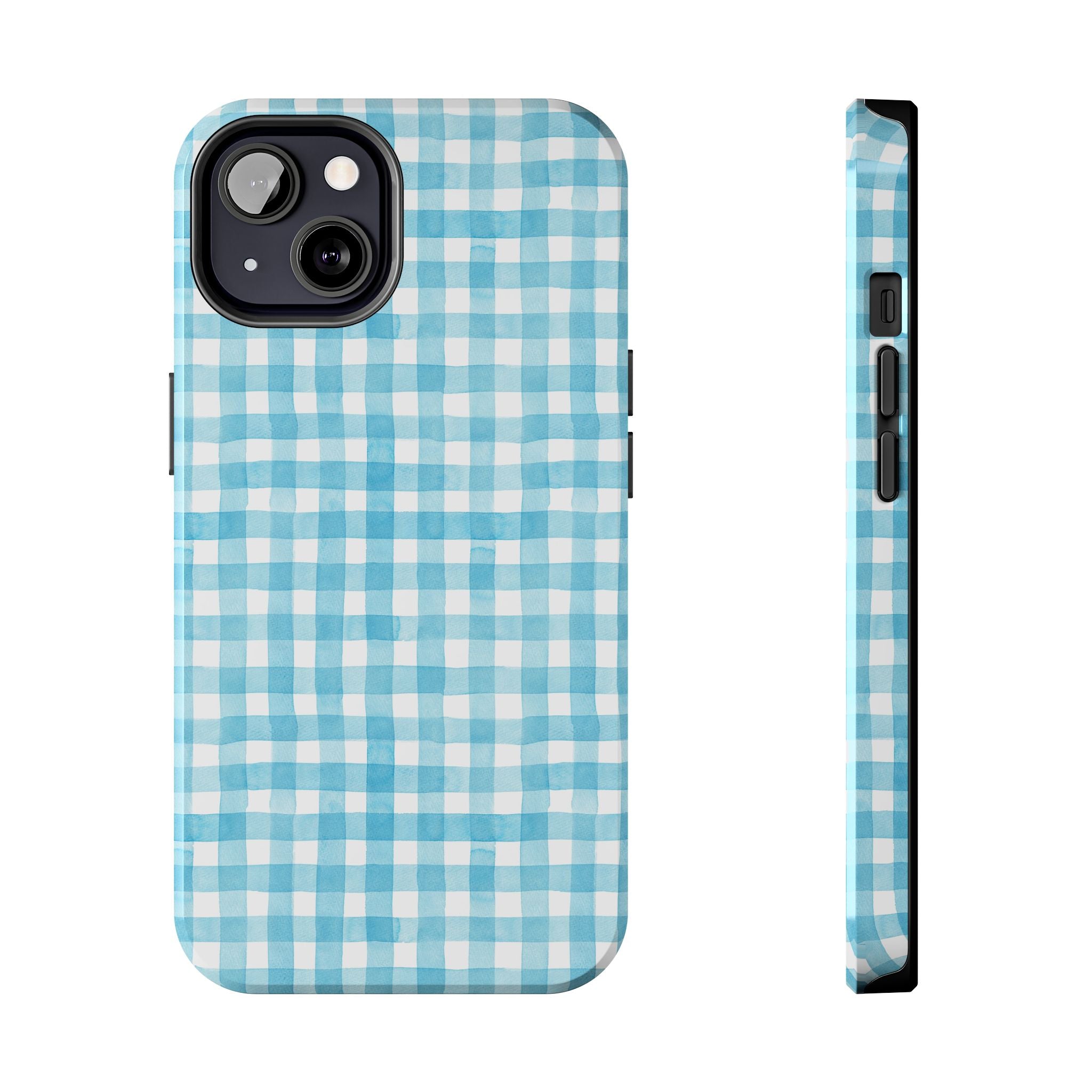 Watercolor Gingham - Light Blue