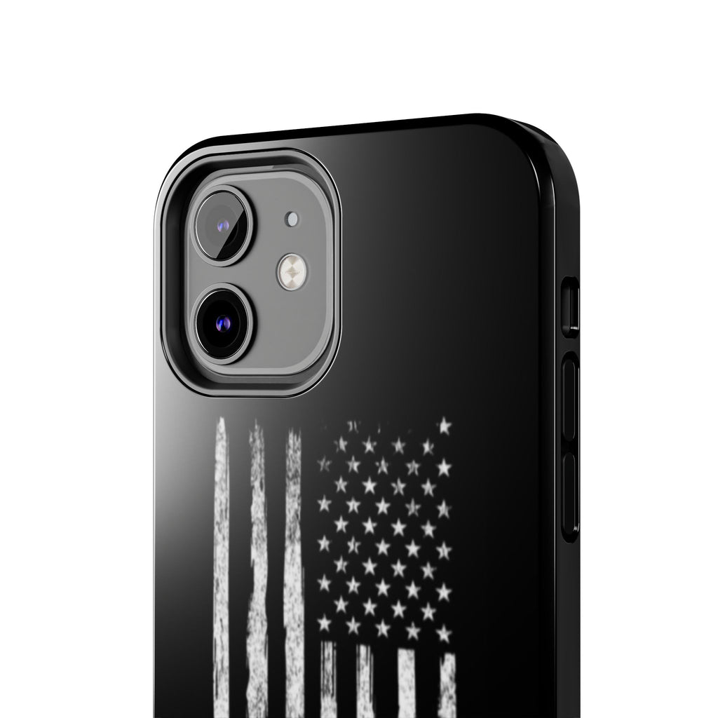American - Black and White Flag