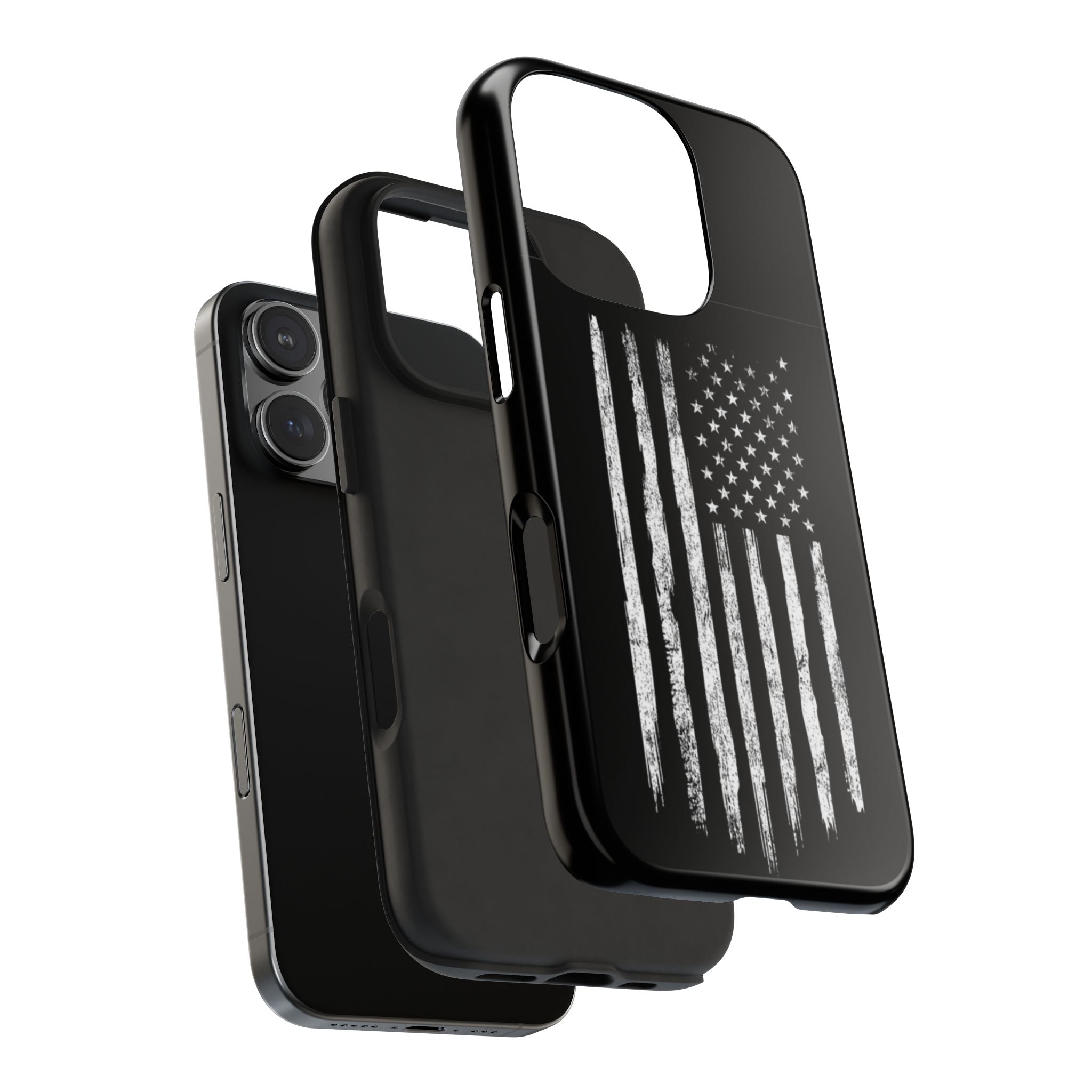 American - Black and White Flag