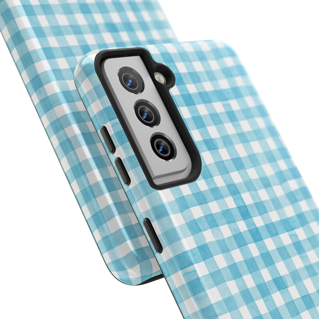Watercolor Gingham - Light Blue