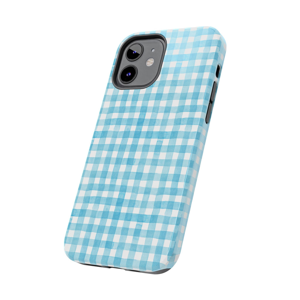 Watercolor Gingham - Light Blue