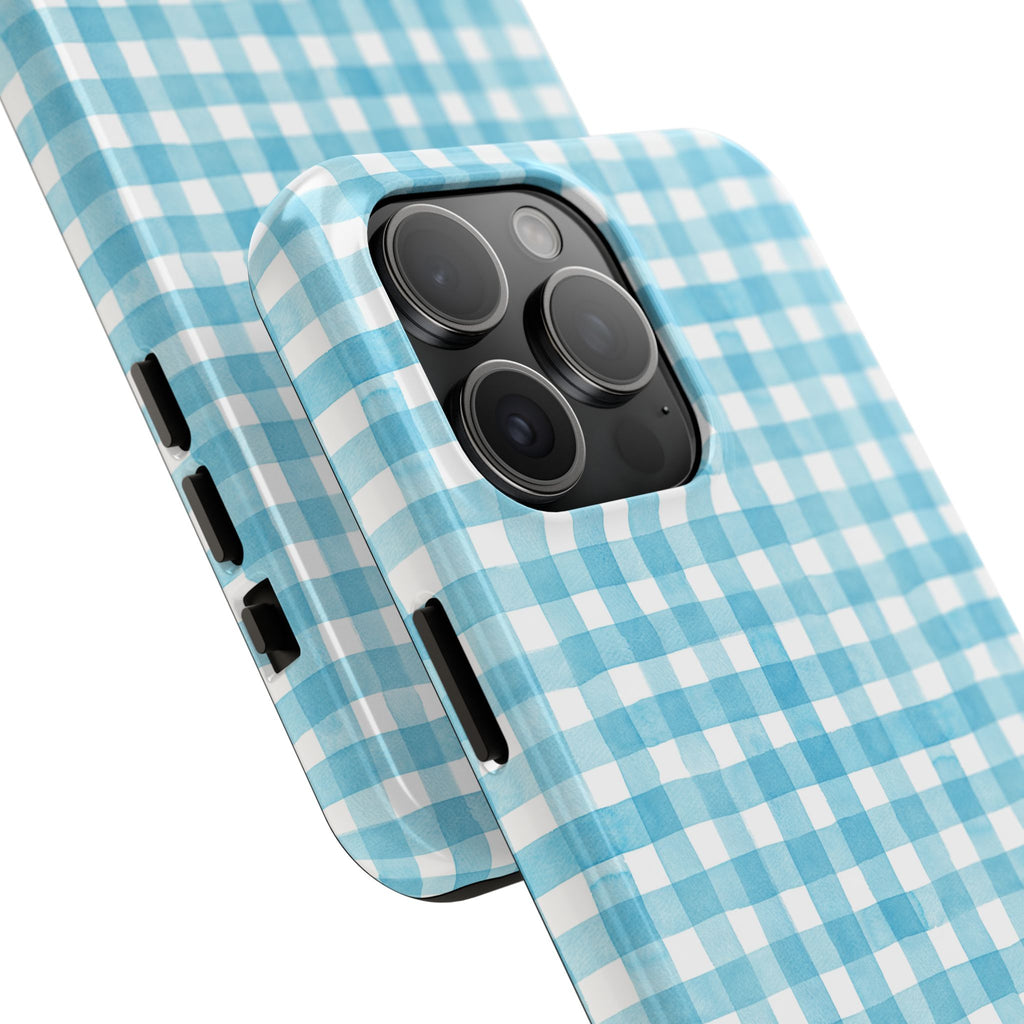 Watercolor Gingham - Light Blue
