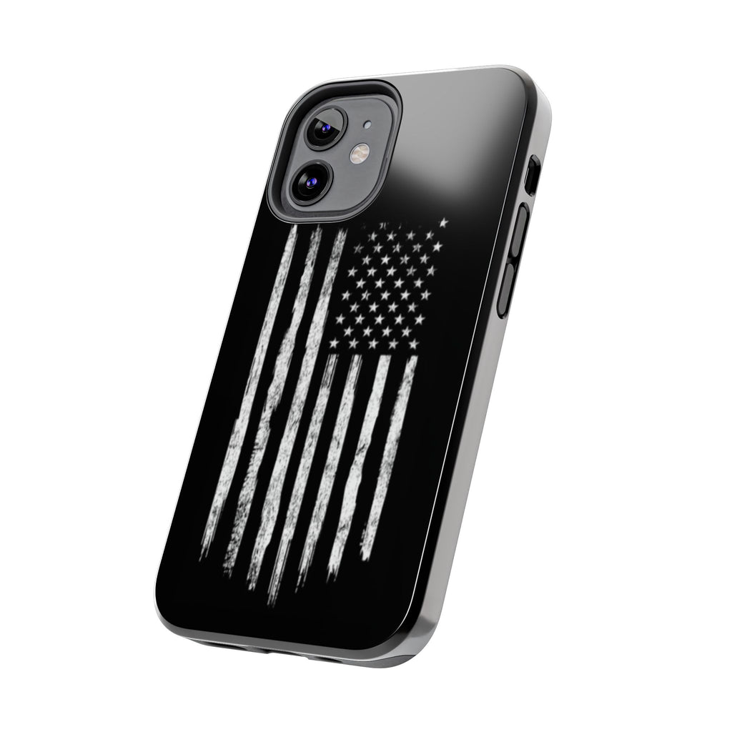 American - Black and White Flag