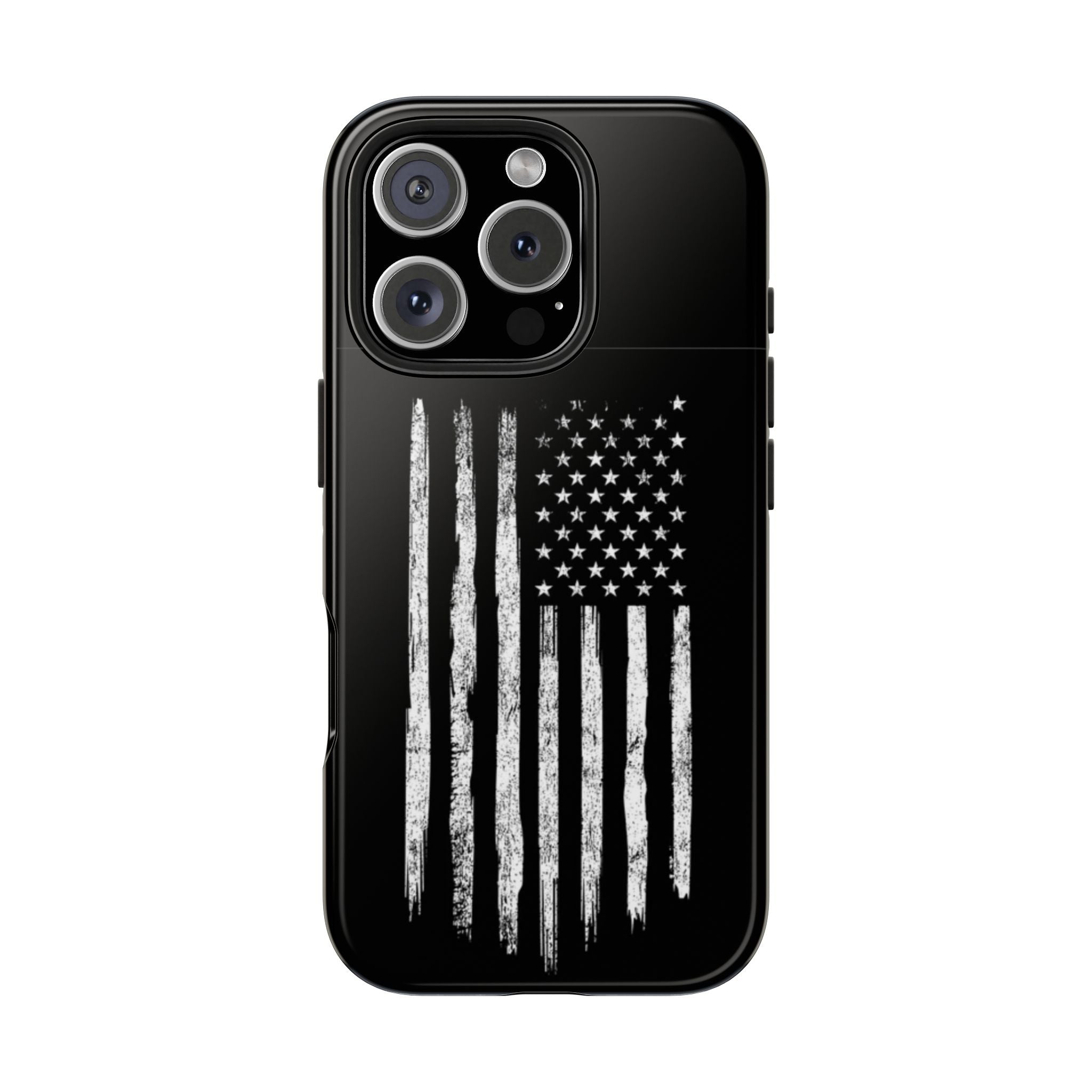 American - Black and White Flag