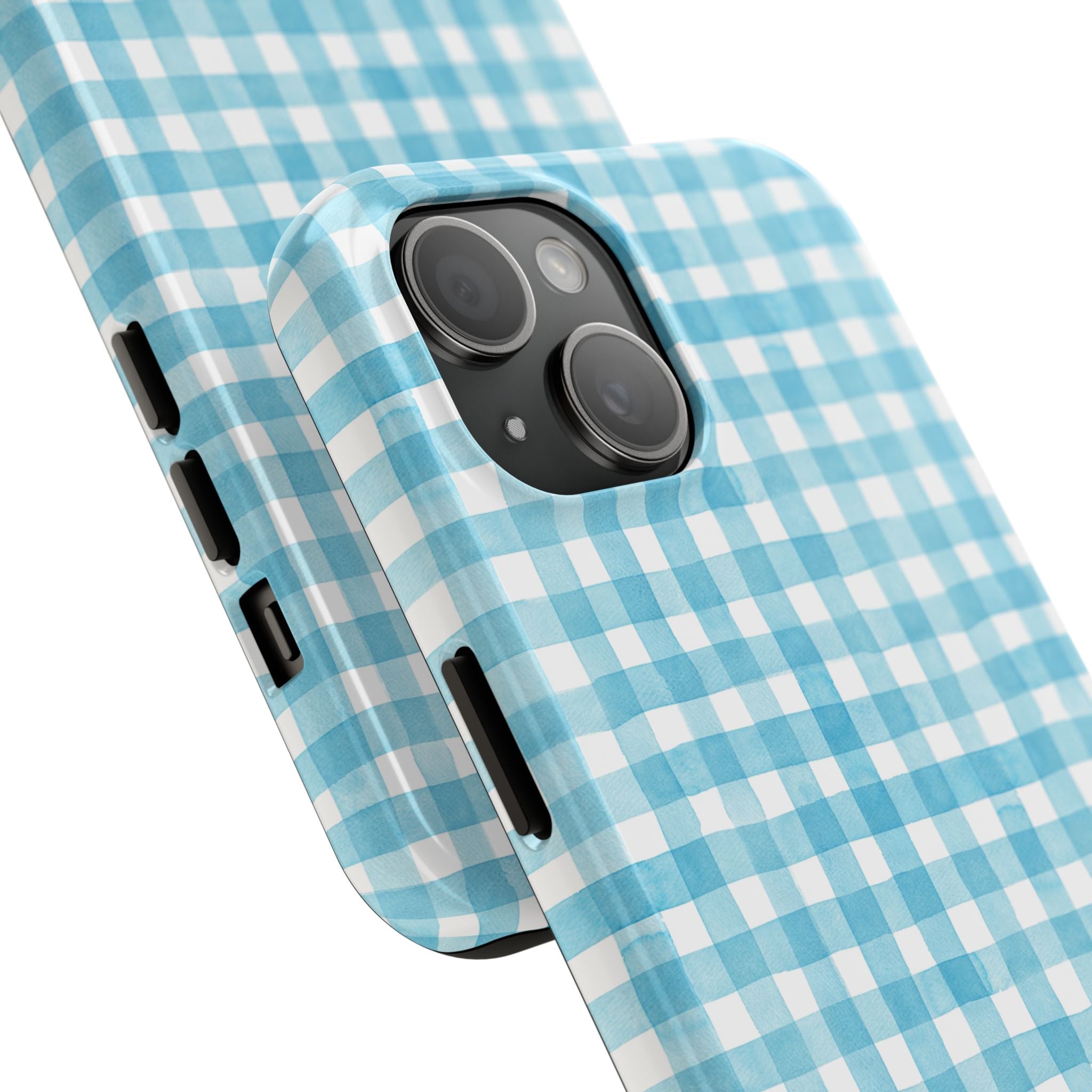 Watercolor Gingham - Light Blue