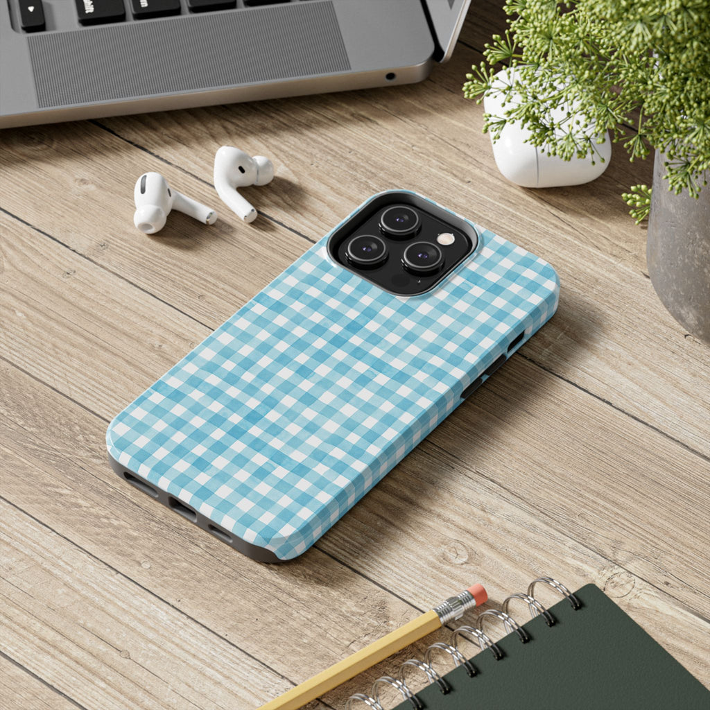 Watercolor Gingham - Light Blue