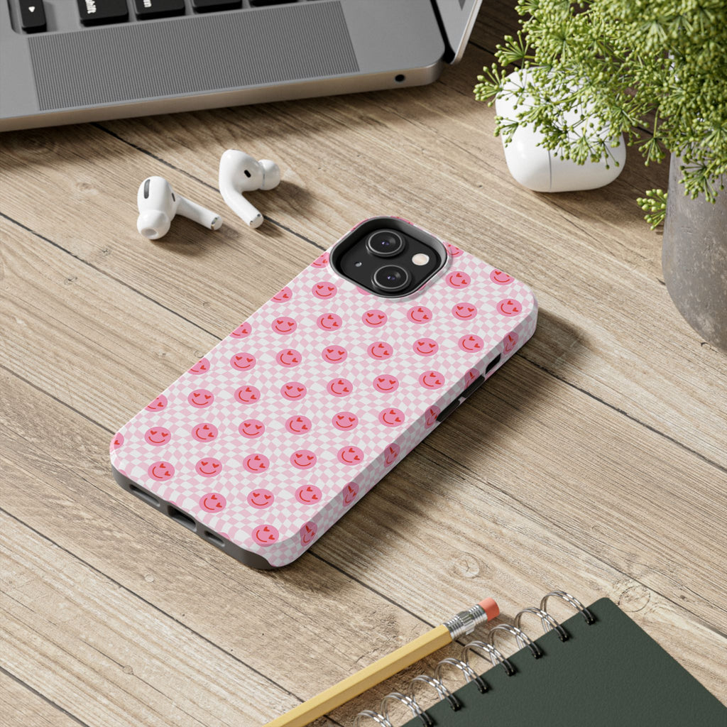 Pink Smiley Phone Case
