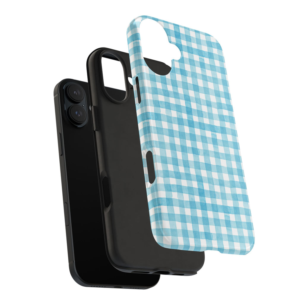 Watercolor Gingham - Light Blue