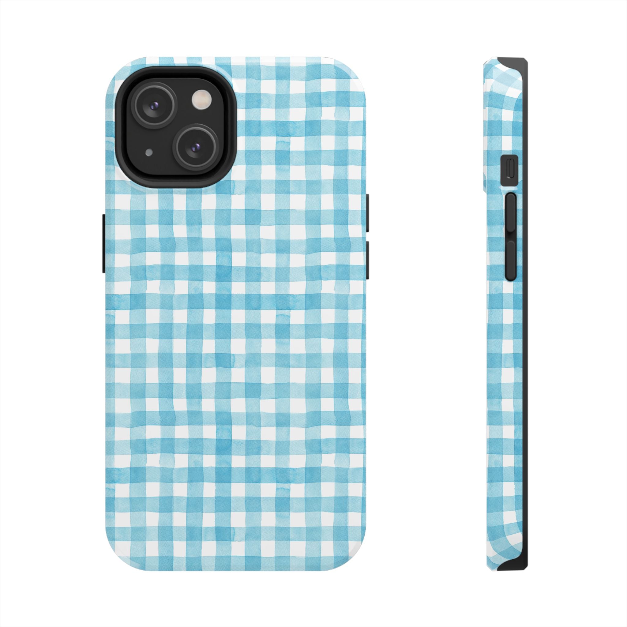 Watercolor Gingham - Light Blue