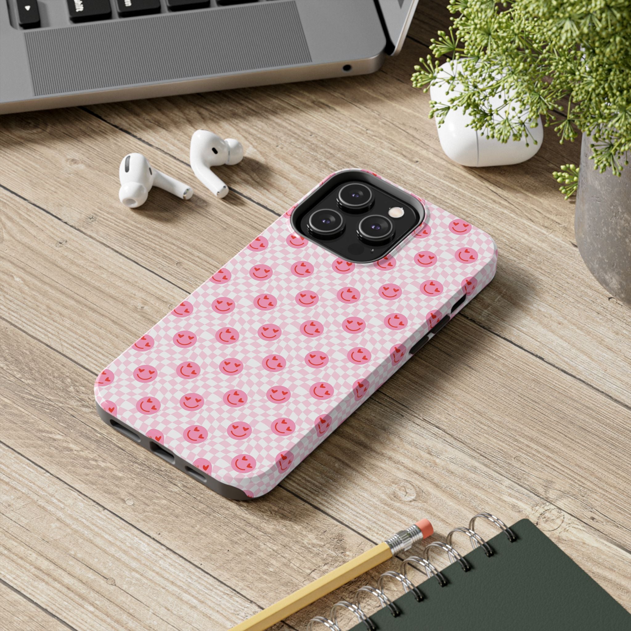 Pink Smiley Phone Case