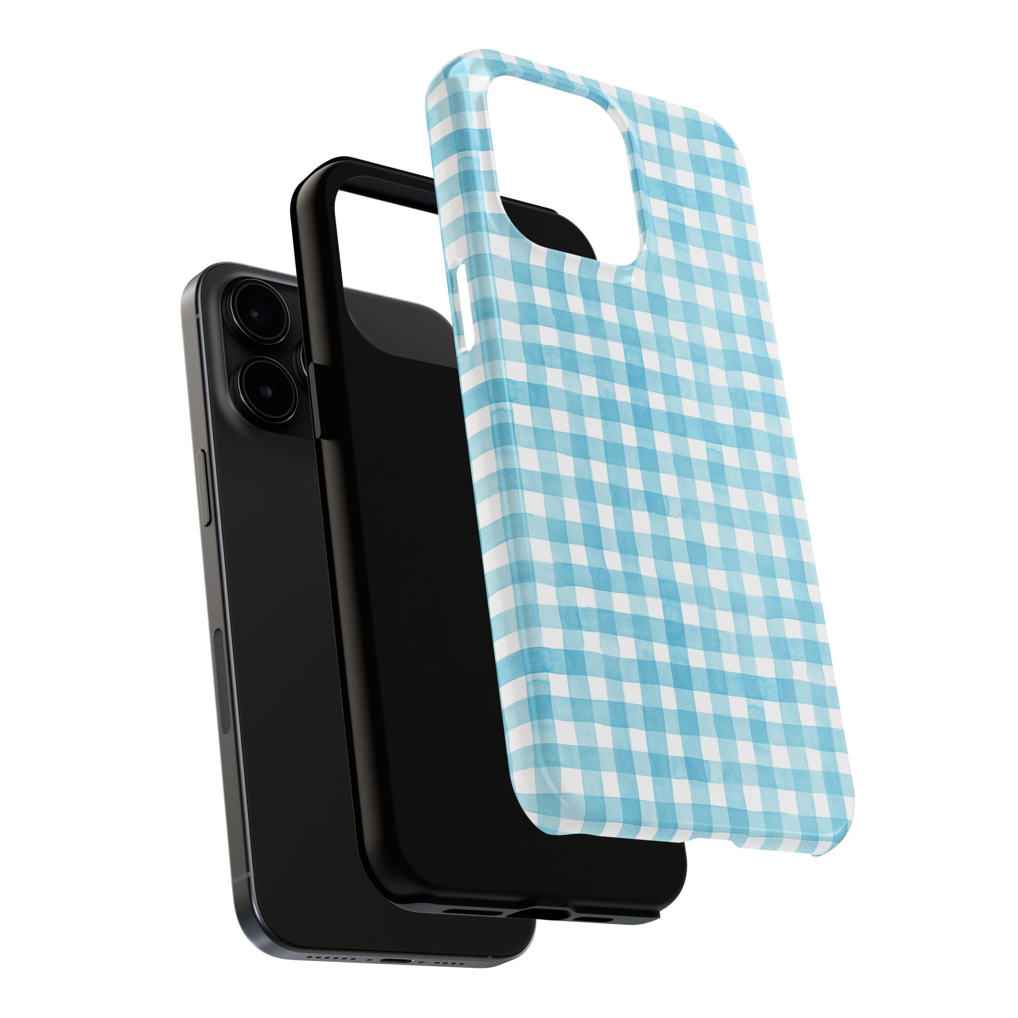 Watercolor Gingham - Light Blue