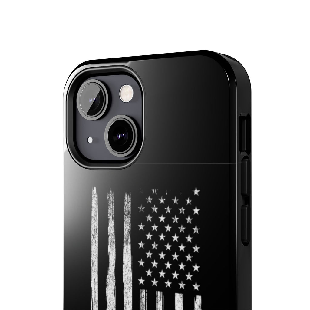 American - Black and White Flag