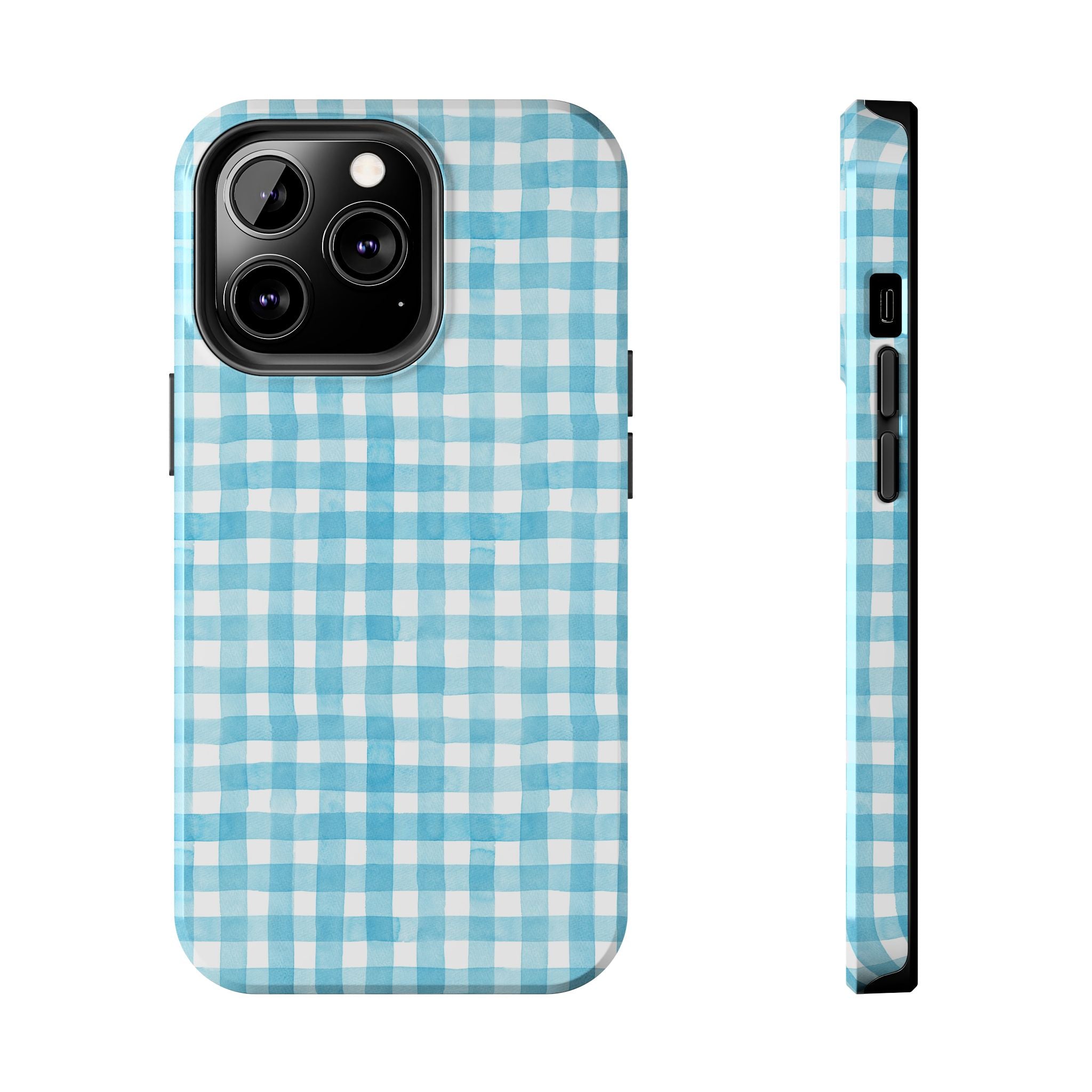 Watercolor Gingham - Light Blue