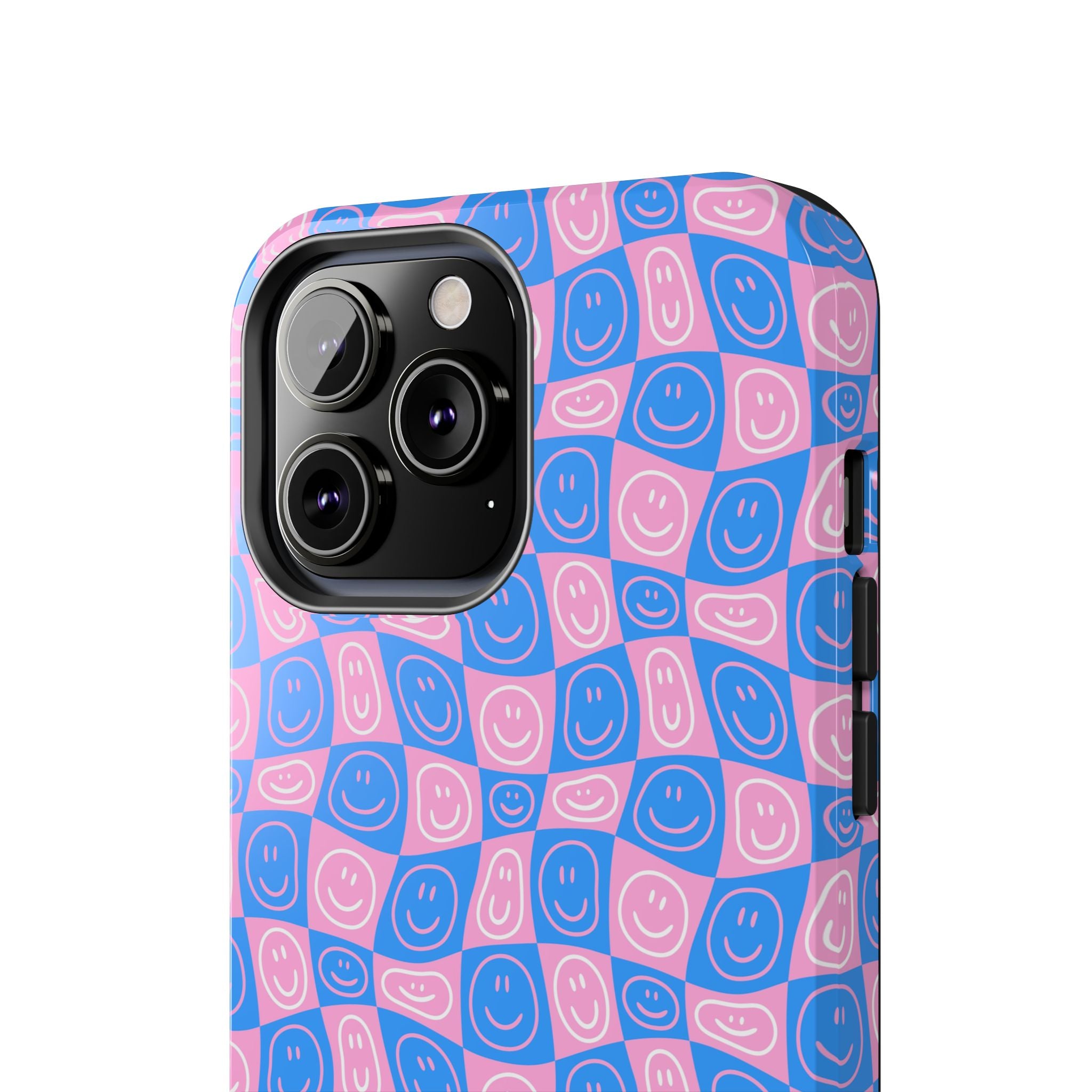 Pink and Blue Smiley Phone Case