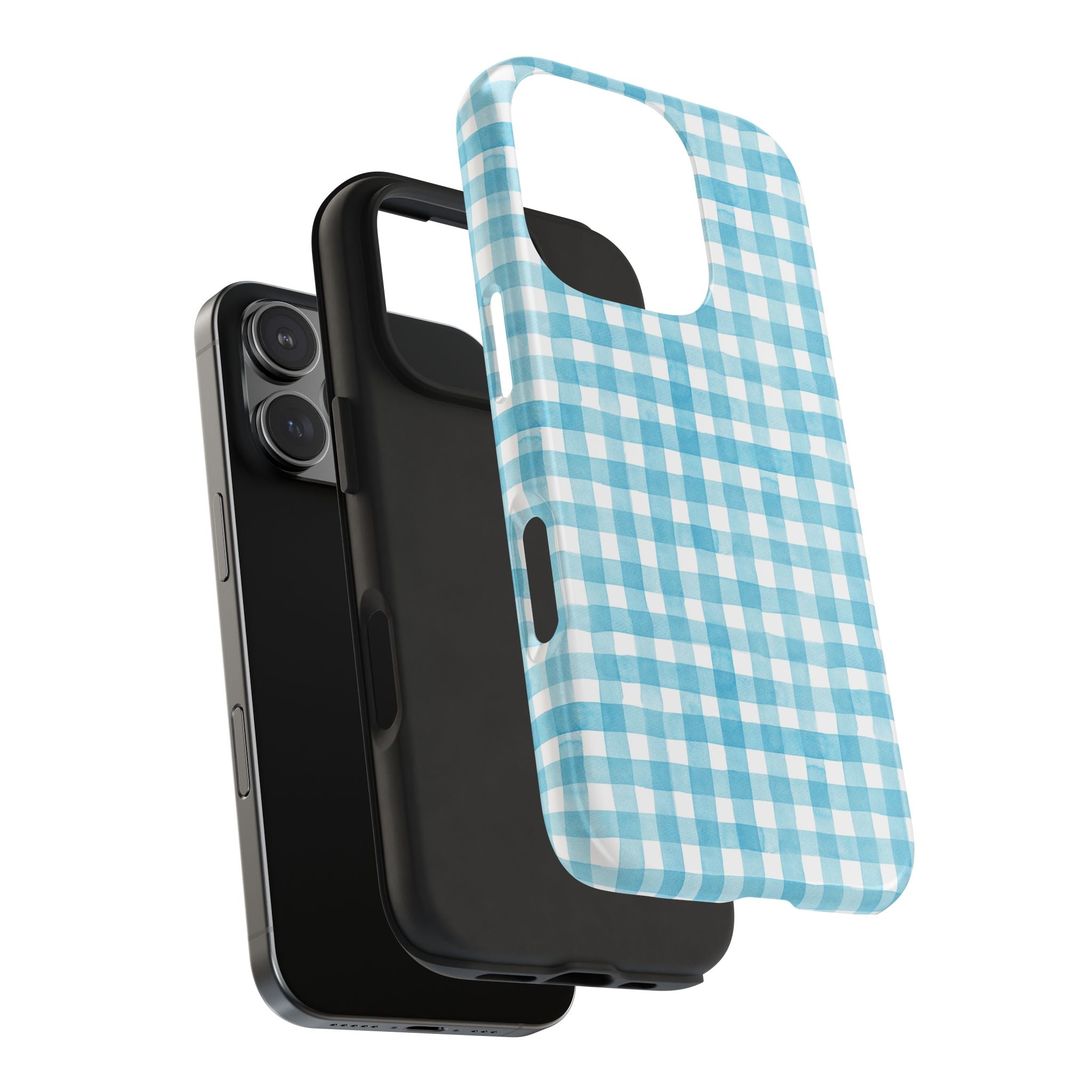 Watercolor Gingham - Light Blue