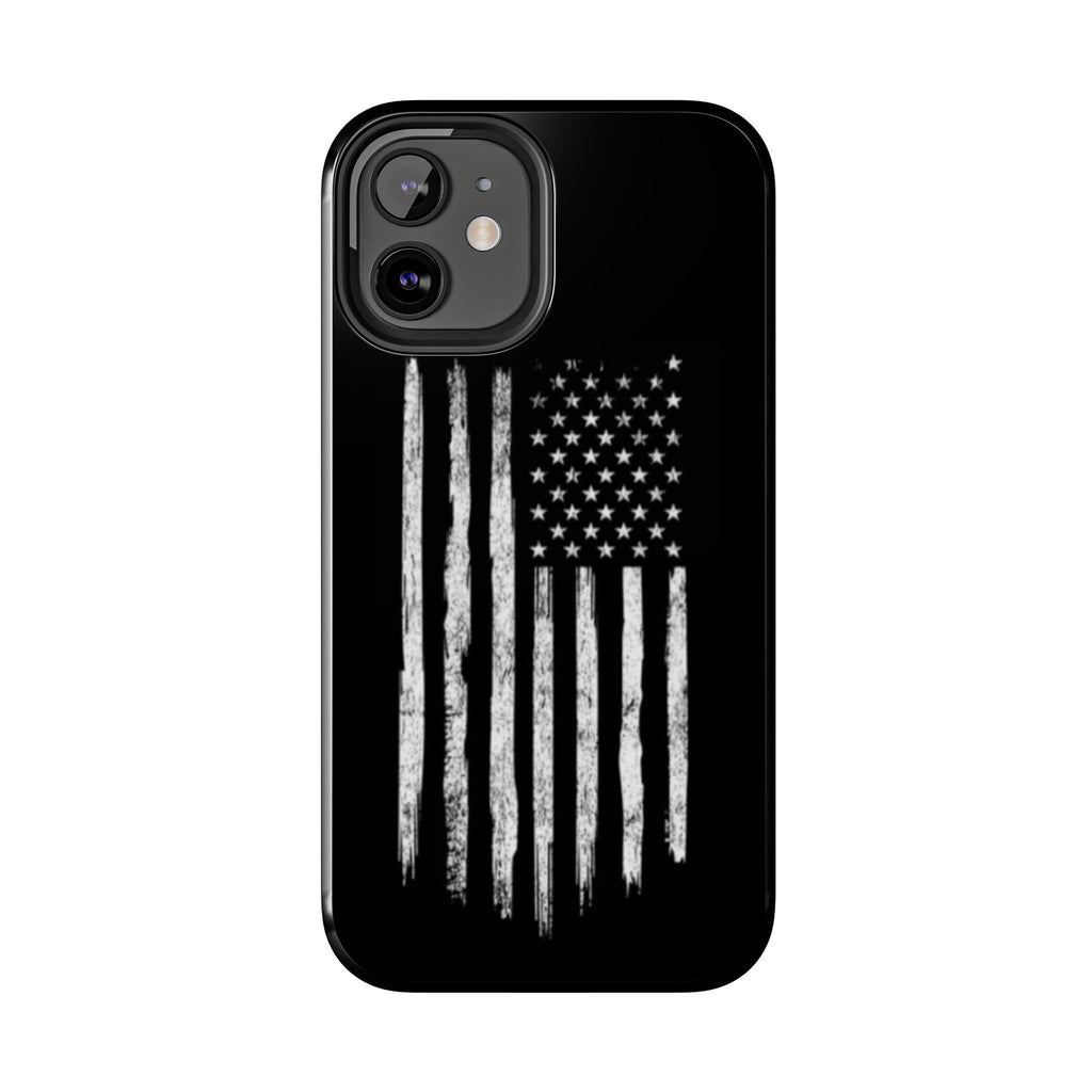 American - Black and White Flag