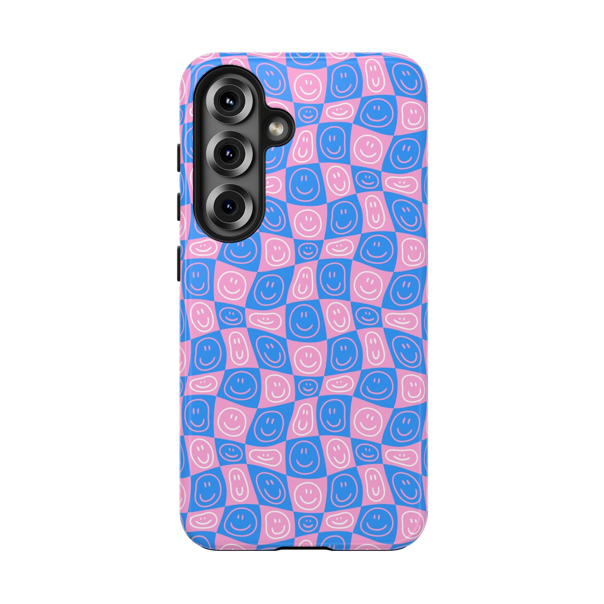 Pink and Blue Smiley Phone Case