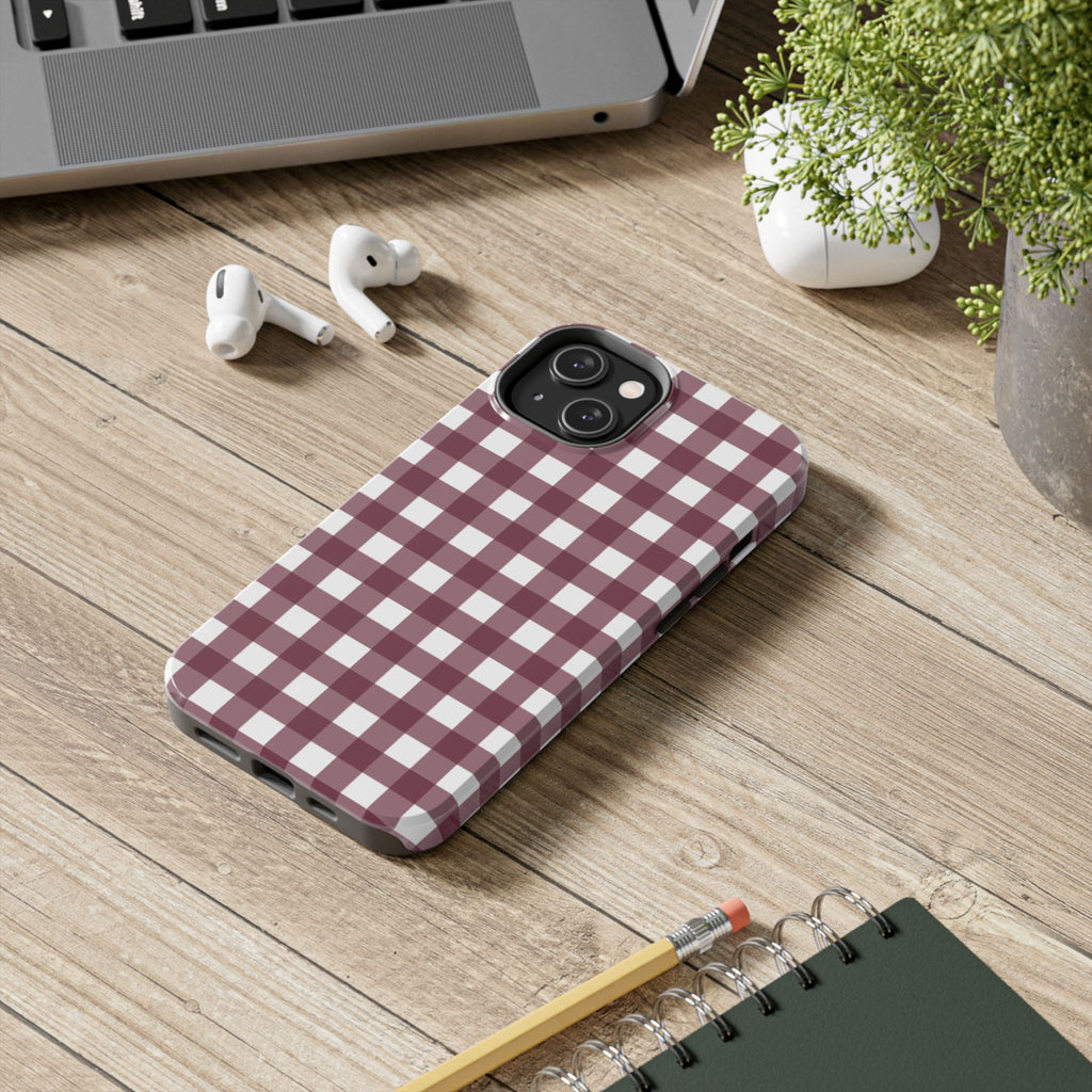 Gingham - Maroon