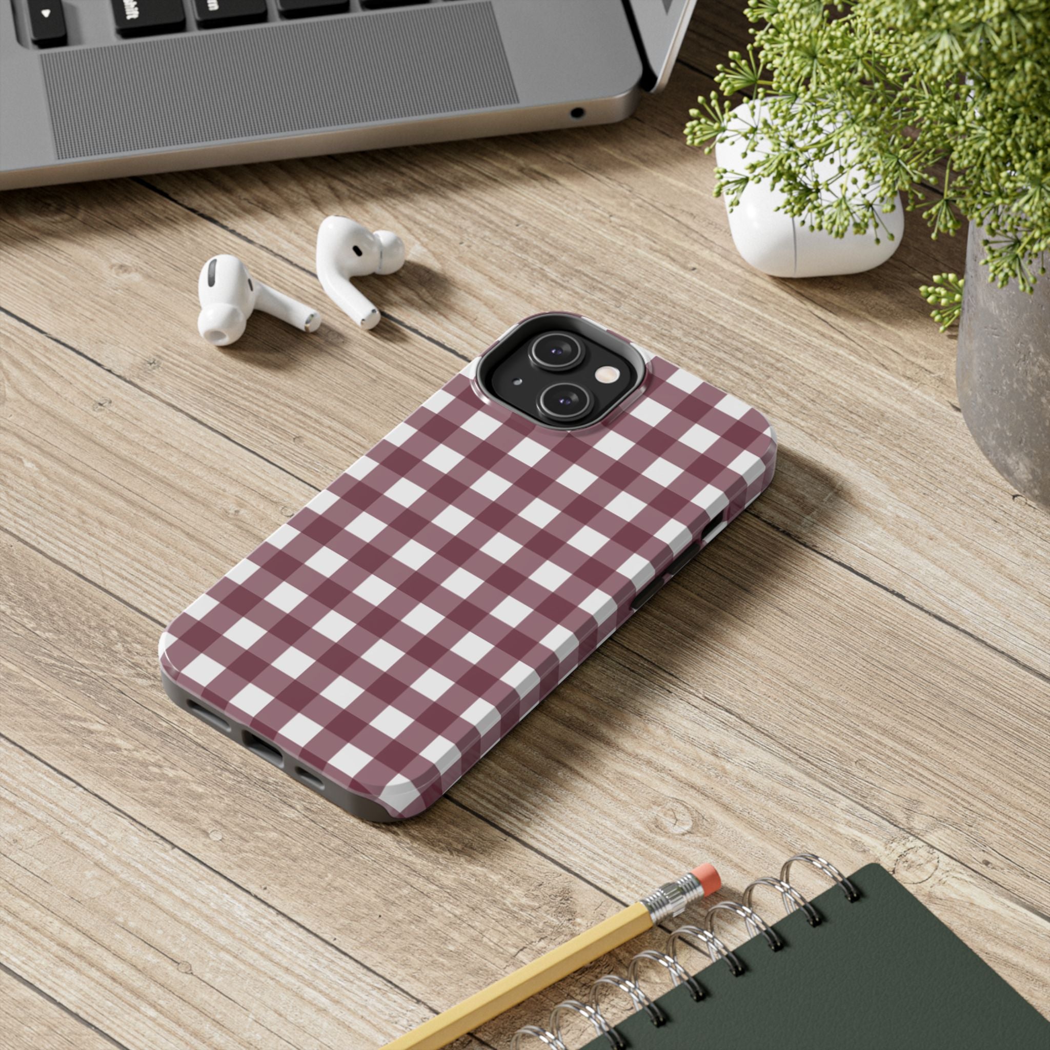 Gingham - Maroon