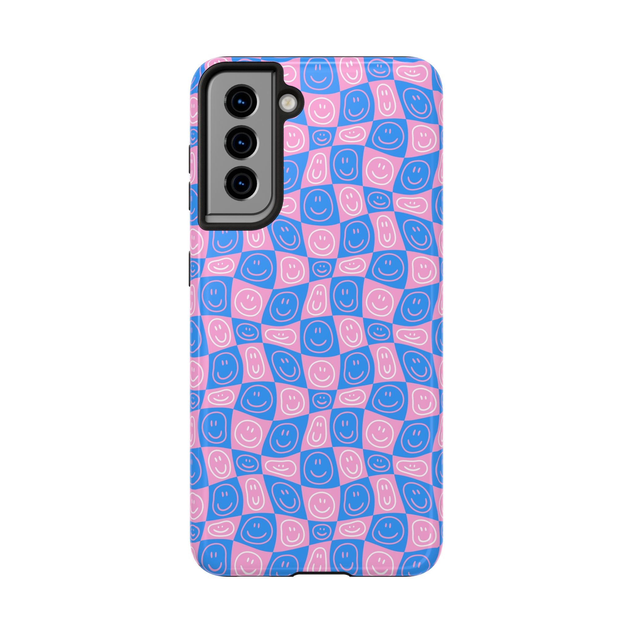 Pink and Blue Smiley Phone Case