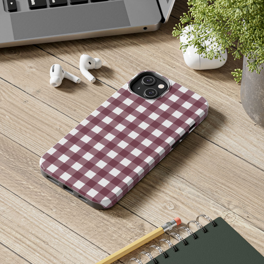 Gingham - Maroon