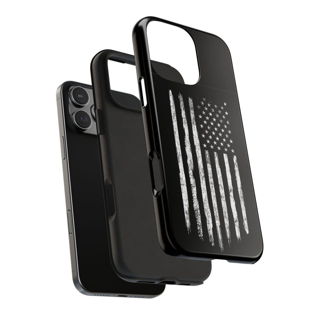 American - Black and White Flag