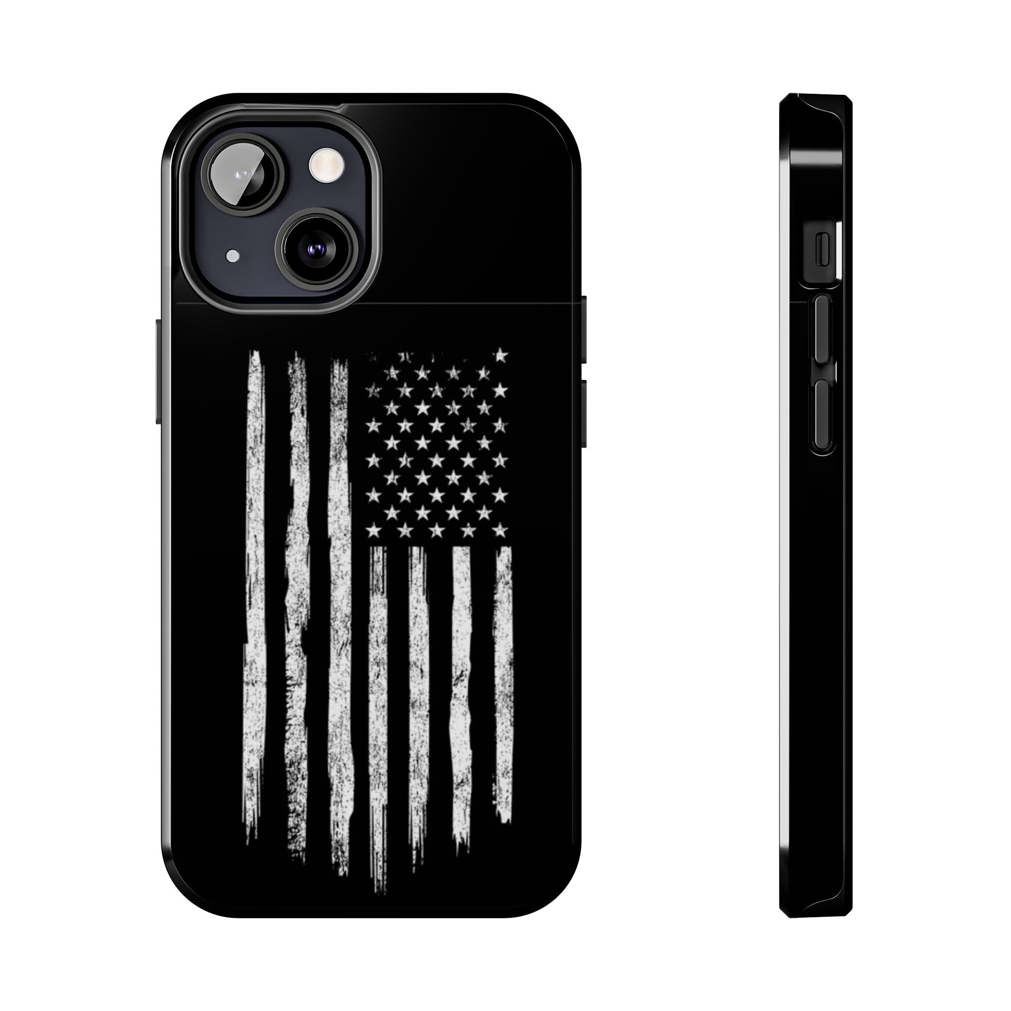 American - Black and White Flag