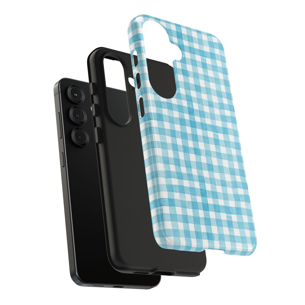Watercolor Gingham - Light Blue