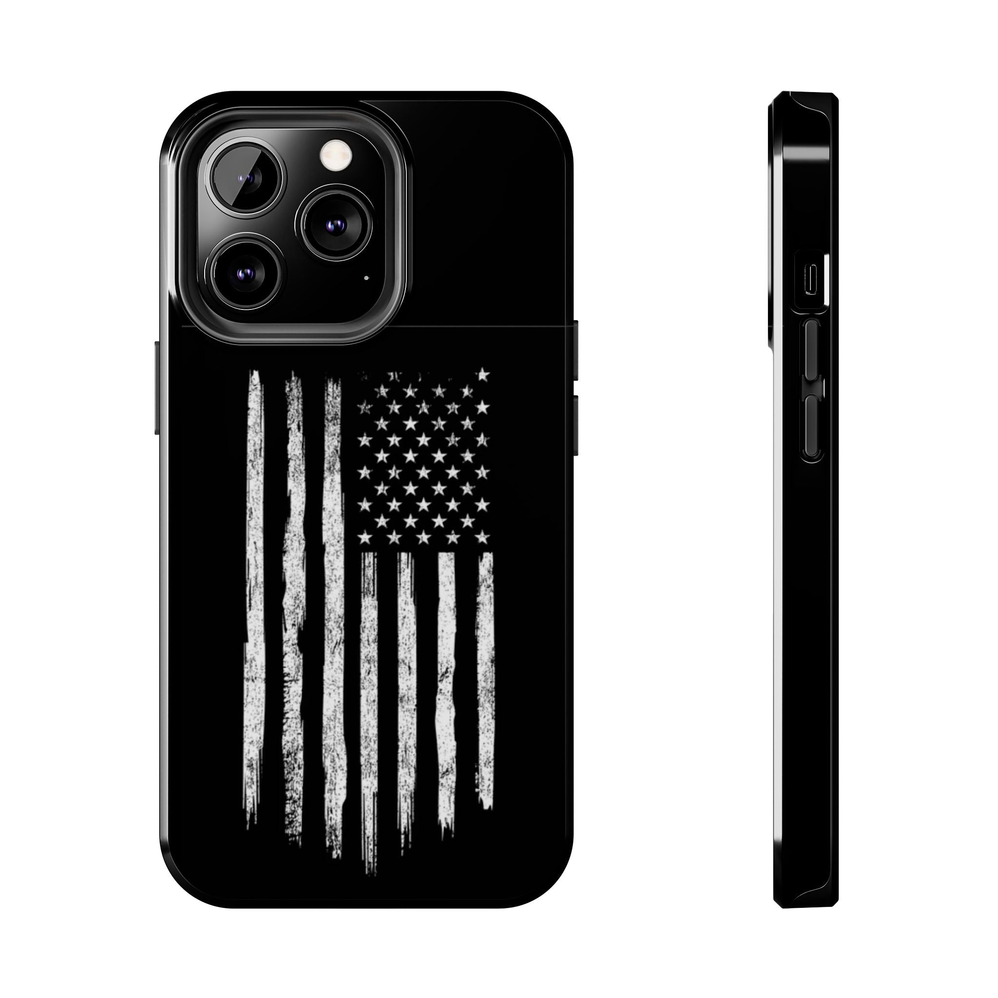 American - Black and White Flag