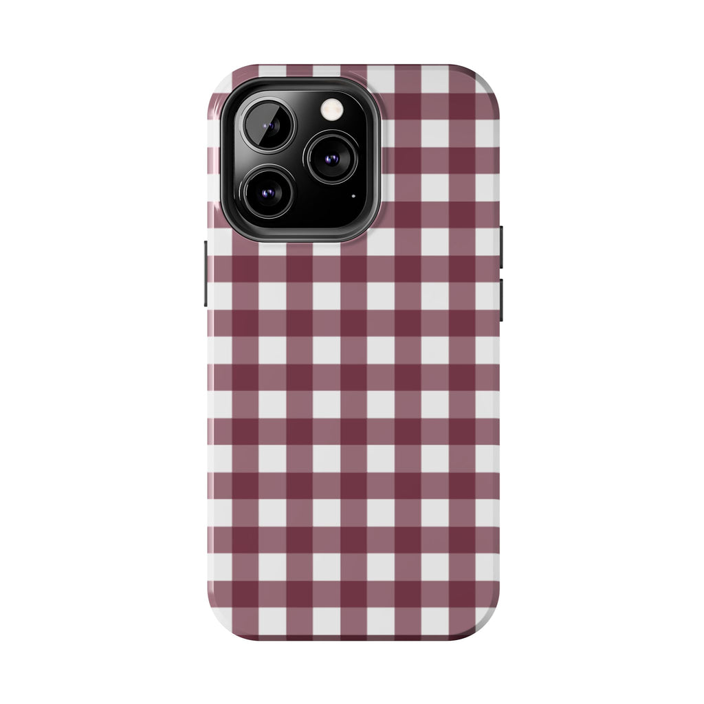 Gingham - Maroon