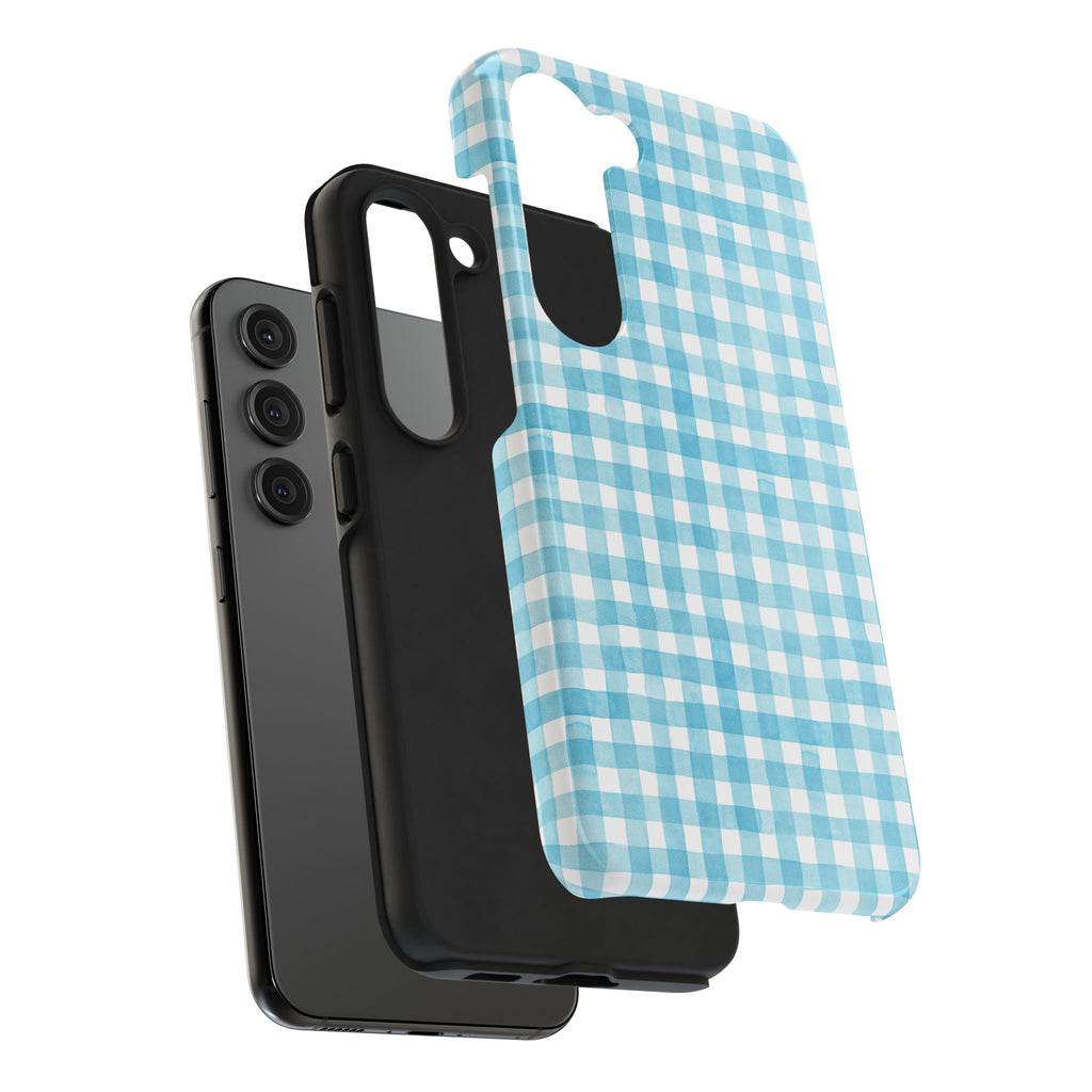 Watercolor Gingham - Light Blue