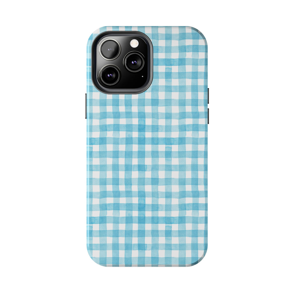 Watercolor Gingham - Light Blue