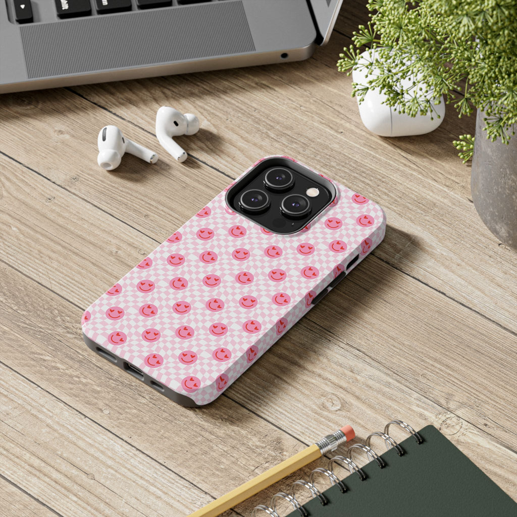 Pink Smiley Phone Case