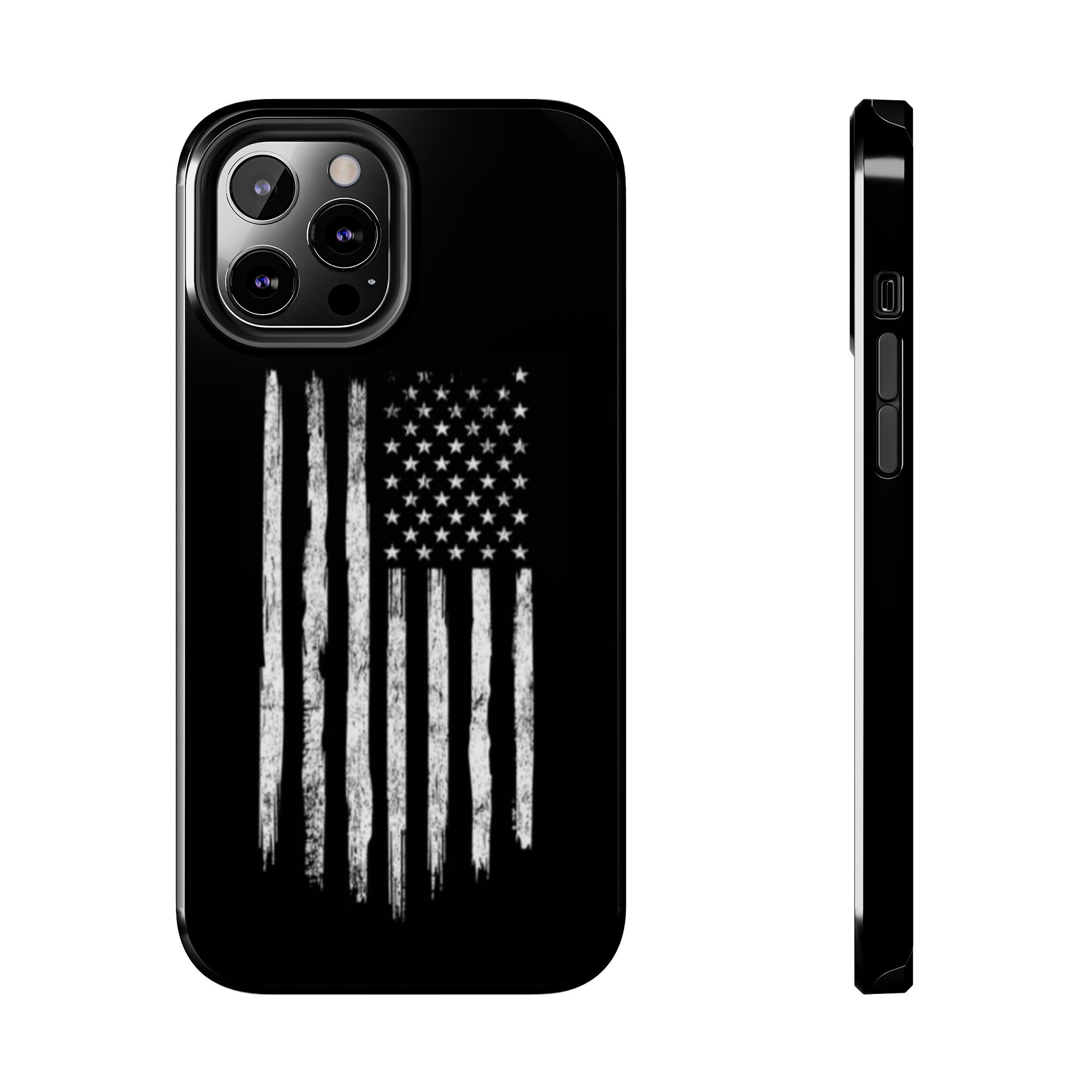 American - Black and White Flag