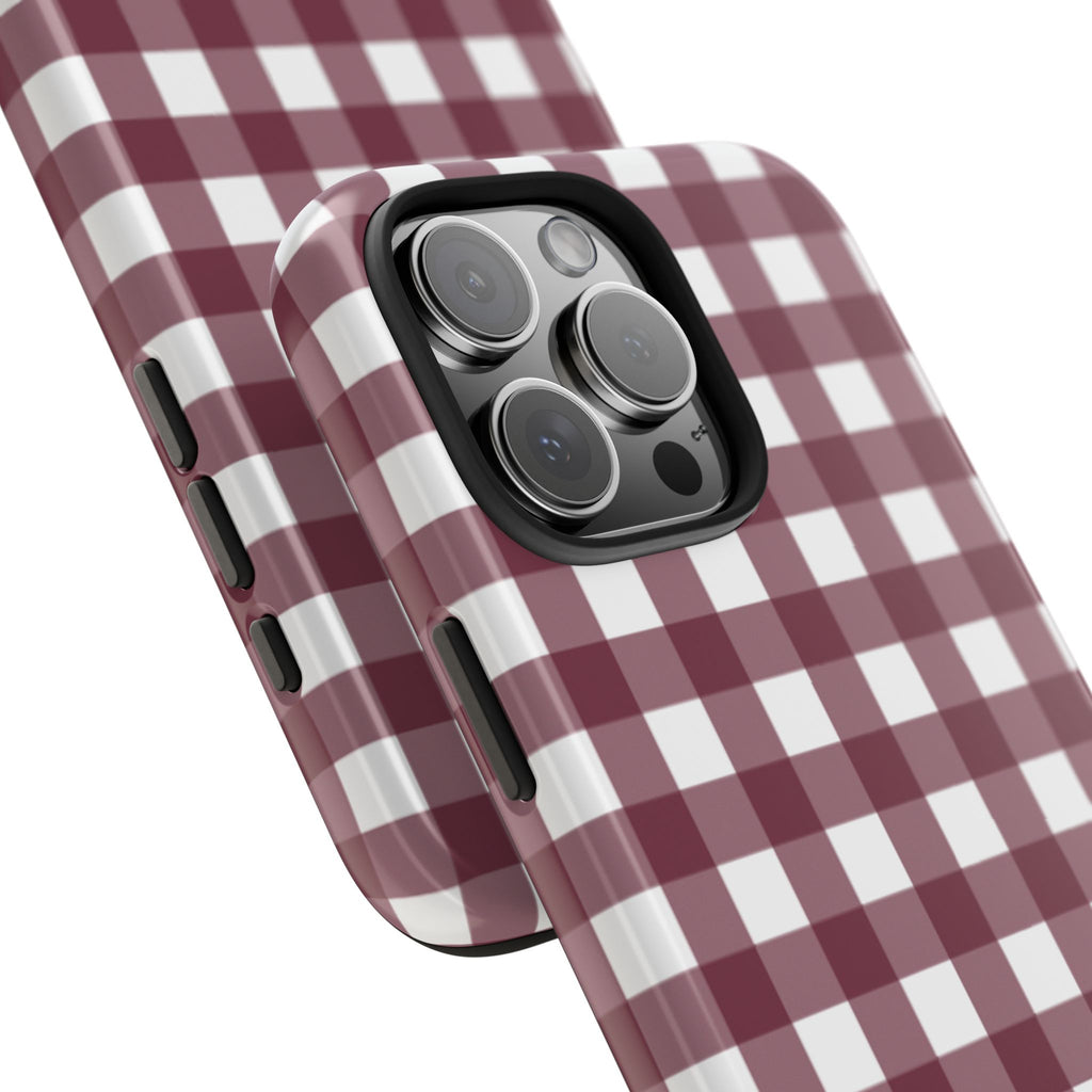 Gingham - Maroon