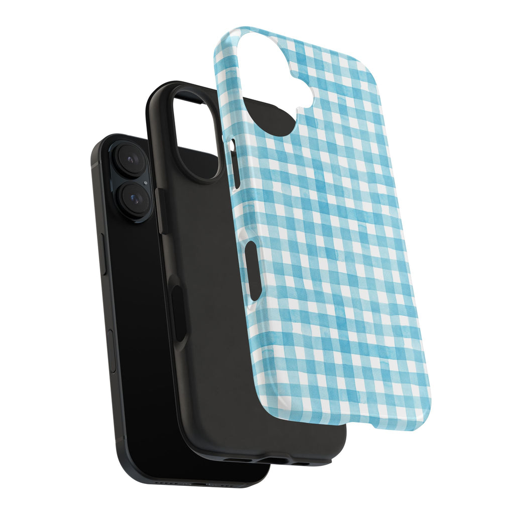 Watercolor Gingham - Light Blue