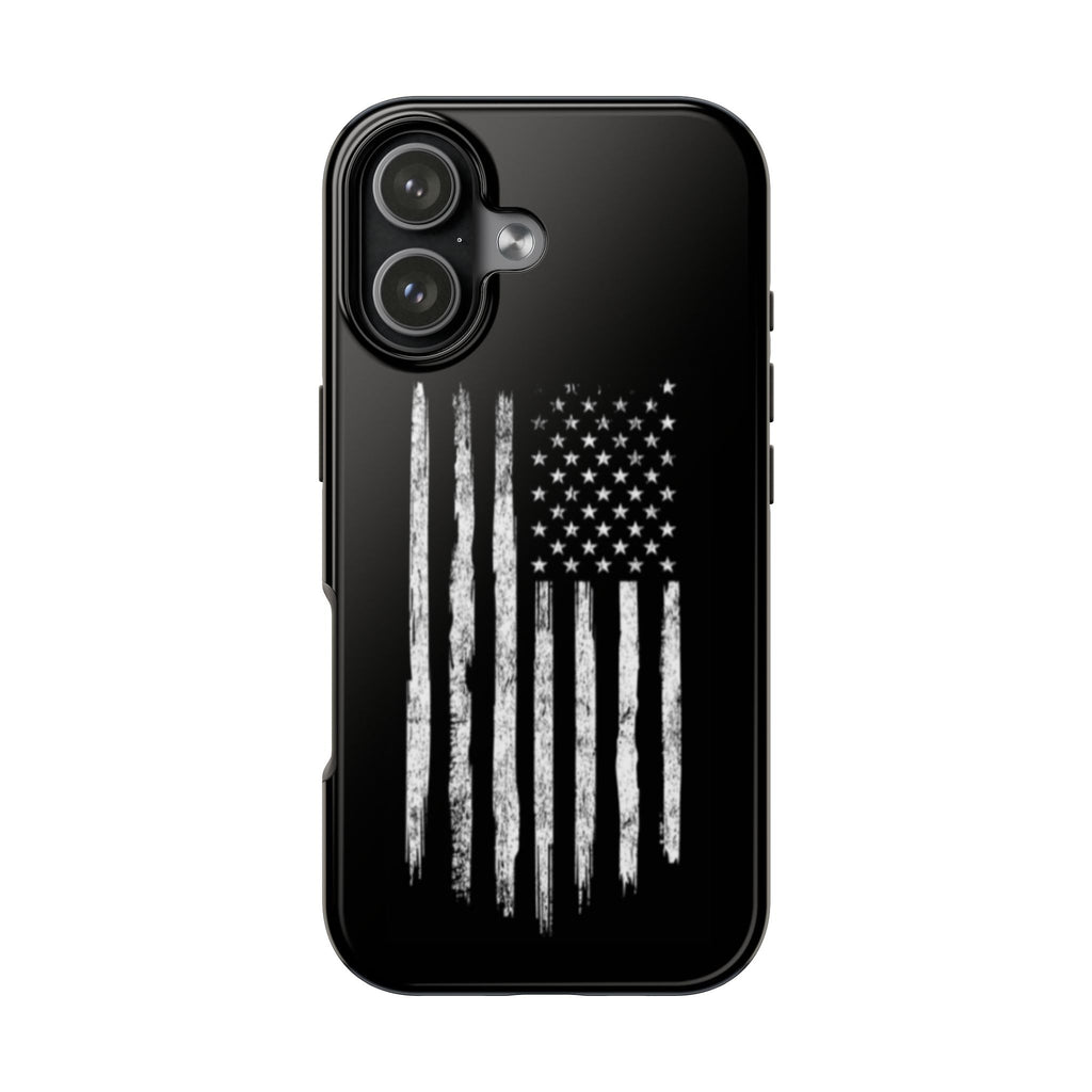American - Black and White Flag