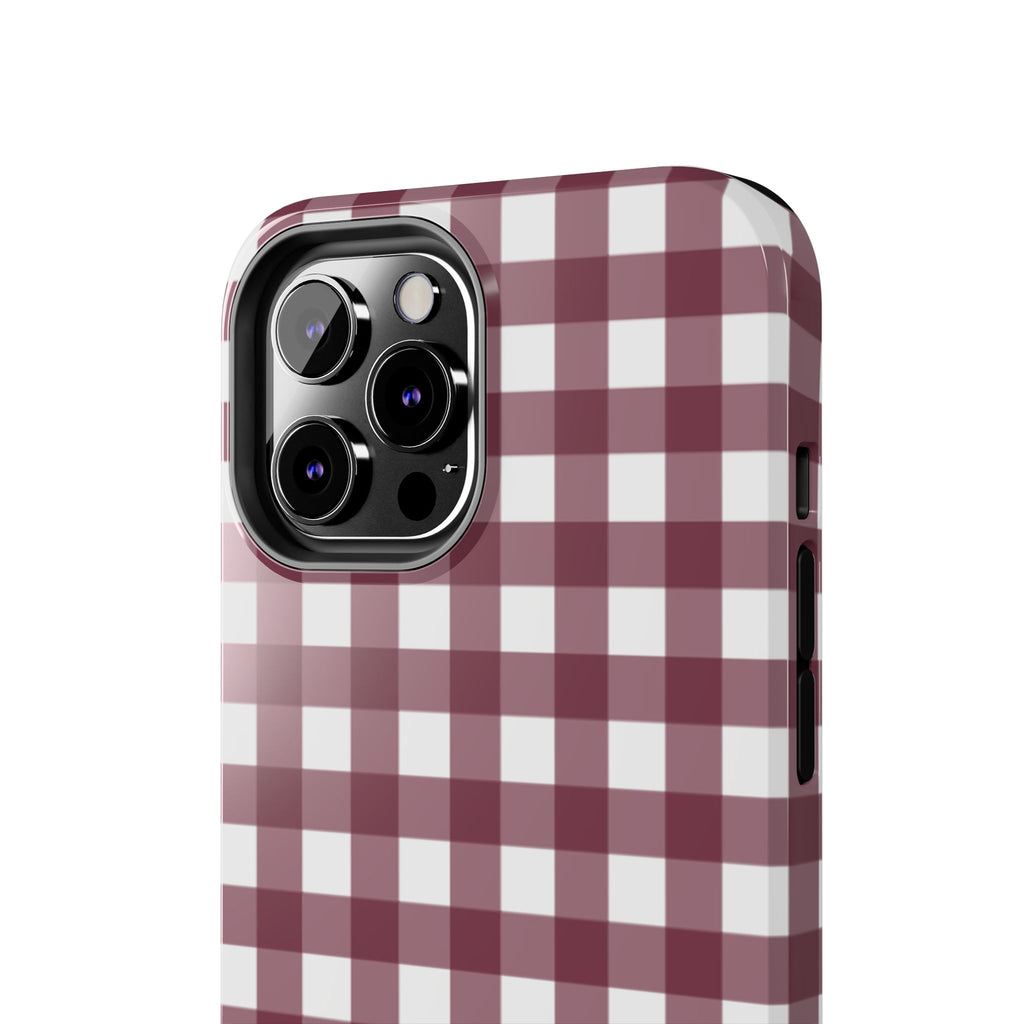 Gingham - Maroon