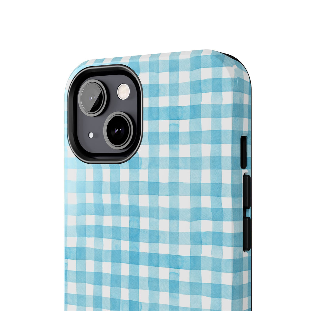Watercolor Gingham - Light Blue