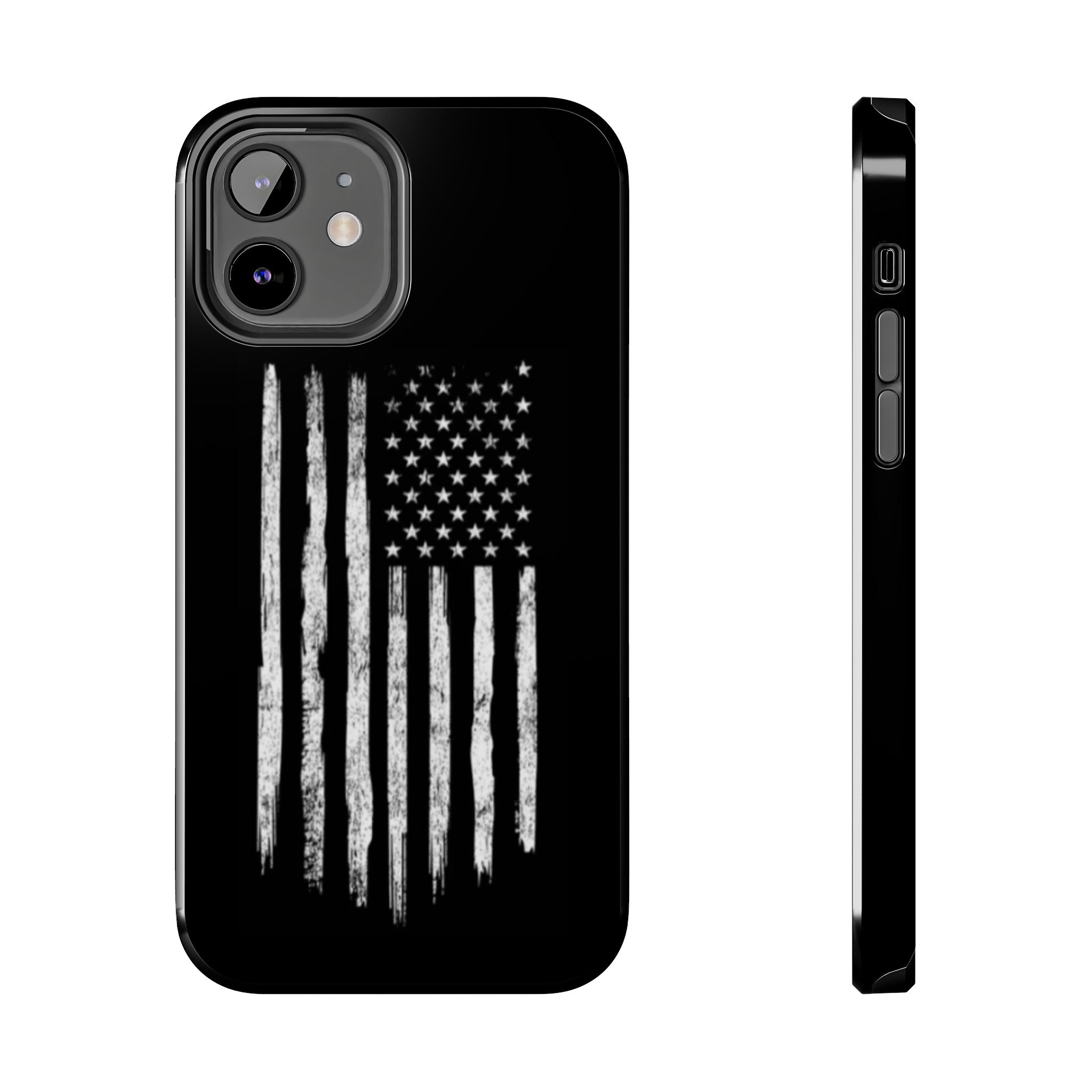 American - Black and White Flag