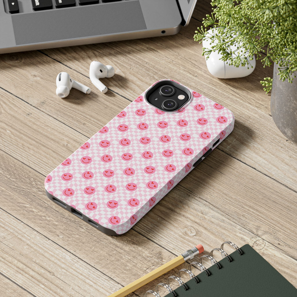 Pink Smiley Phone Case